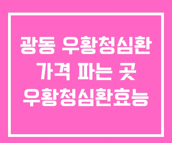 광동 우황청심환 가격 파는 곳 우황청심환효능 광동 우황청심환 가격 파는 곳 우황청심환효능