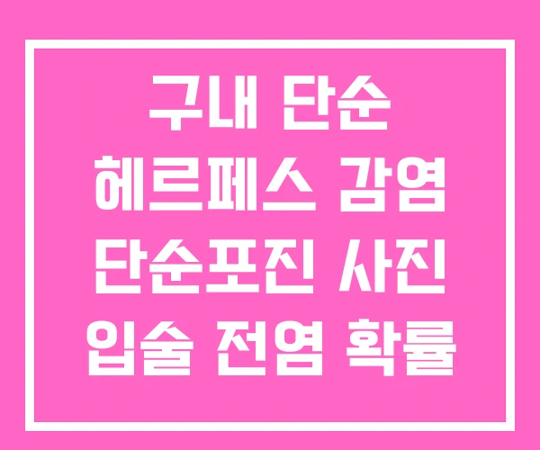 구내 단순 헤르페스 감염 단순포진 사진 입술 전염 확률 구내 단순 헤르페스 감염 단순포진 사진 입술 전염 확률