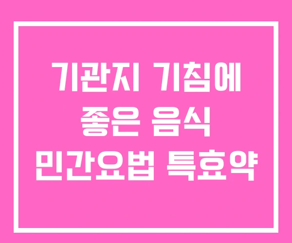기관지 기침에 좋은 음식 민간요법 특효약 기관지 기침에 좋은 음식 민간요법 특효약