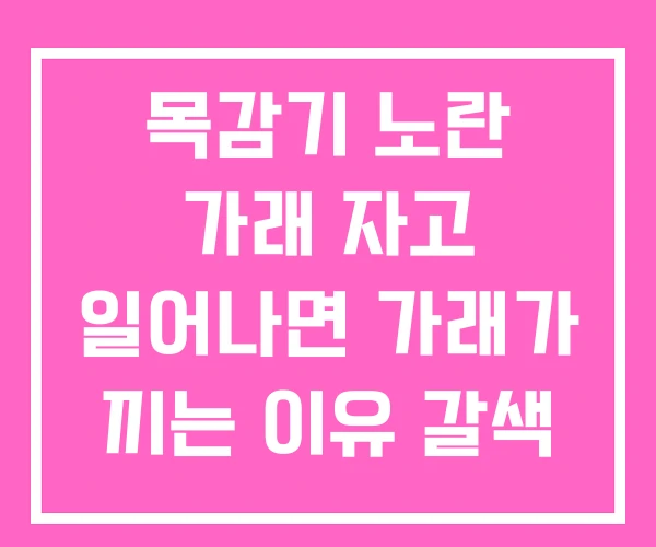 목감기 노란 가래 자고 일어나면 가래가 끼는 이유 갈색 목감기 노란 가래 자고 일어나면 가래가 끼는 이유 갈색