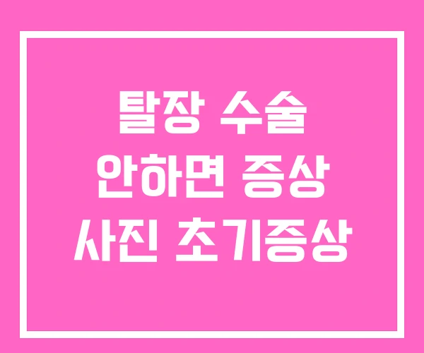 탈장 수술 안하면 증상 사진 초기증상 탈장 수술 안하면 증상 사진 초기증상