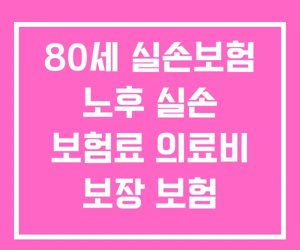 80세 실손보험 노후 실손 보험료 의료비 보장 보험 80세 실손보험 노후 실손 보험료 의료비 보장 보험