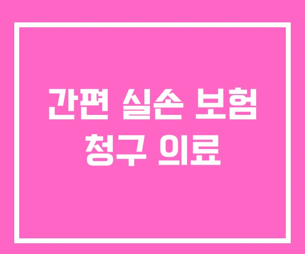 간편 실손 보험 청구 의료 간편 실손 보험 청구 의료