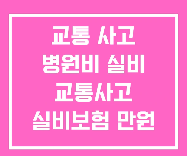 교통 사고 병원비 실비 교통사고 실비보험 만원