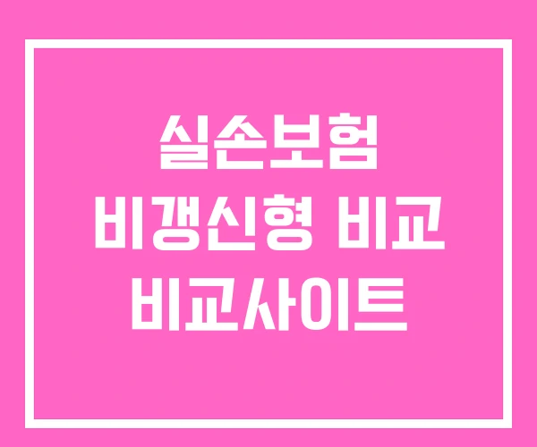 실손보험 비갱신형 비교 비교사이트 실손보험 비갱신형 비교 비교사이트