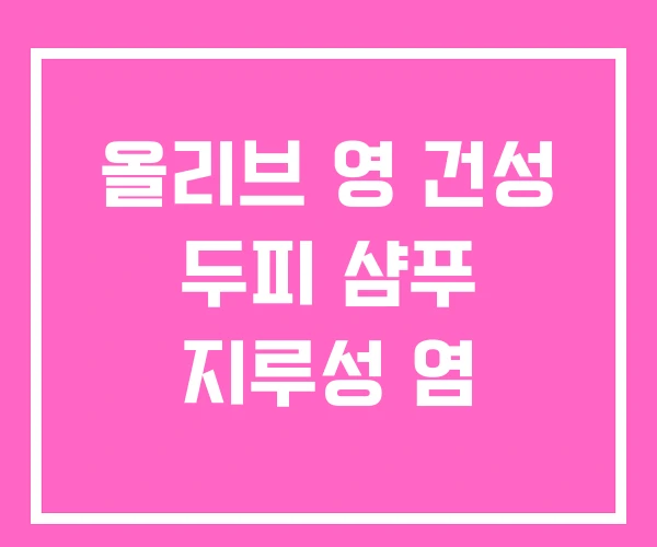 올리브 영 건성 두피 샴푸 지루성 염