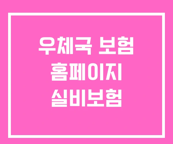 우체국 보험 홈페이지 실비보험 우체국 보험 홈페이지 실비보험