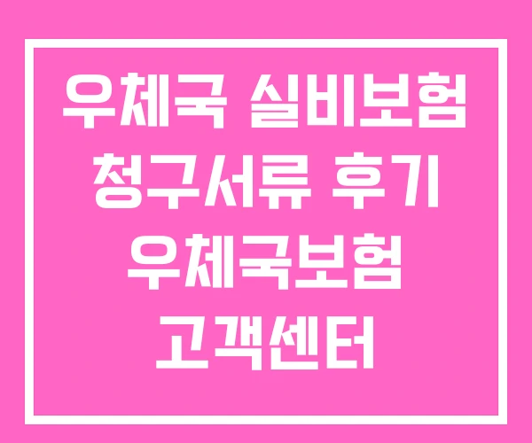 우체국 실비보험 청구서류 후기 우체국보험 고객센터 우체국 실비보험 청구서류 후기 우체국보험 고객센터