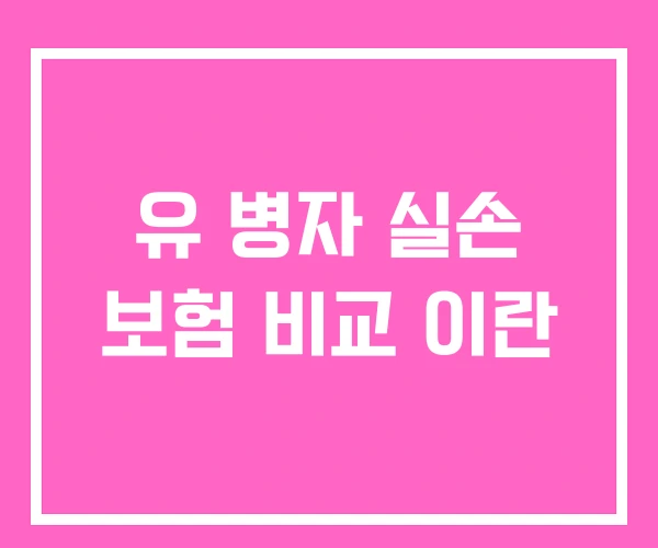 유 병자 실손 보험 비교 이란