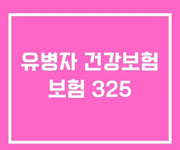 유병자 건강보험 보험 325