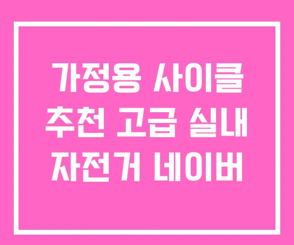 가정용 사이클 추천 고급 실내 자전거 네이버