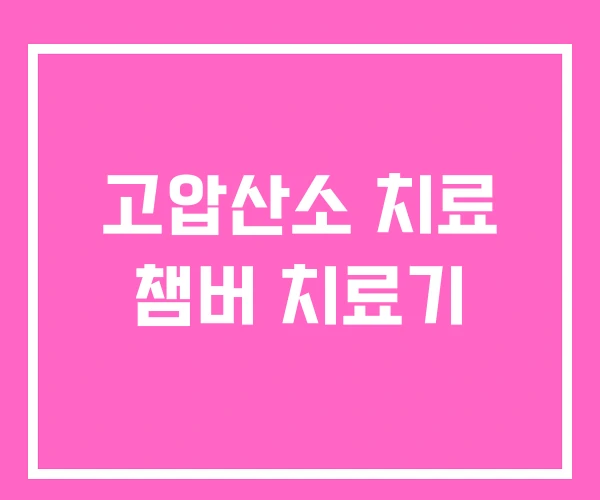 고압산소 치료 챔버 치료기 고압산소 치료 챔버 치료기