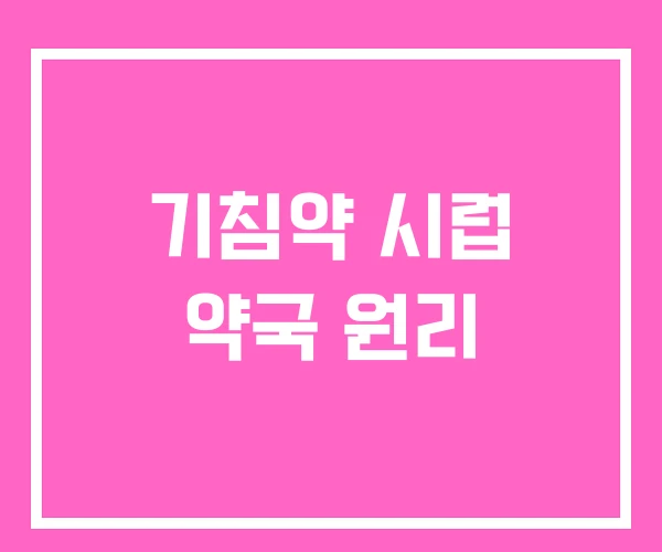 기침약 시럽 약국 원리 기침약 시럽 약국 원리