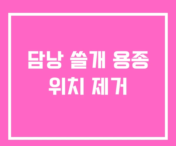 담낭 쓸개 용종 위치 제거