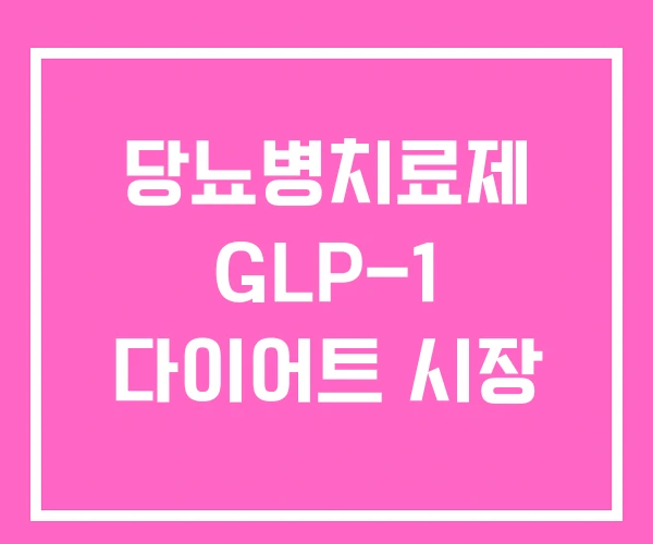 당뇨병치료제 GLP-1 다이어트 시장 당뇨병치료제 GLP-1 다이어트 시장