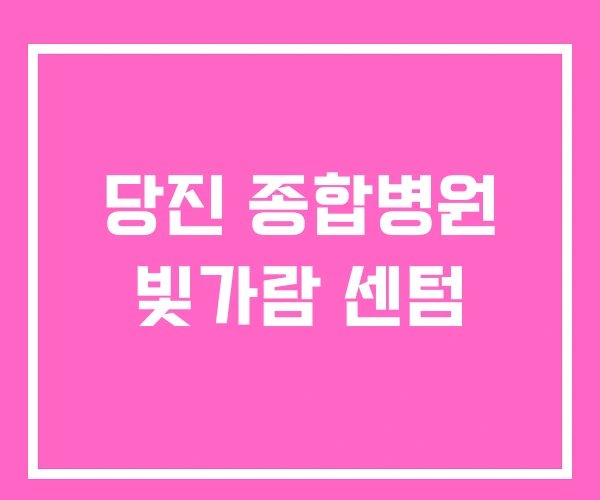 당진 종합병원 빛가람 센텀 당진 종합병원 빛가람 센텀