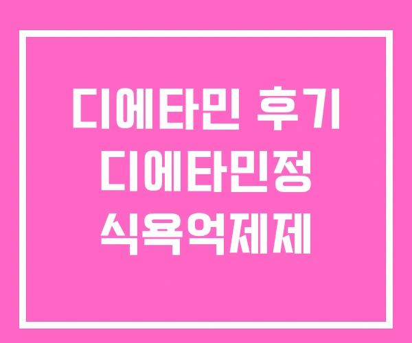 디에타민 후기 디에타민정 식욕억제제