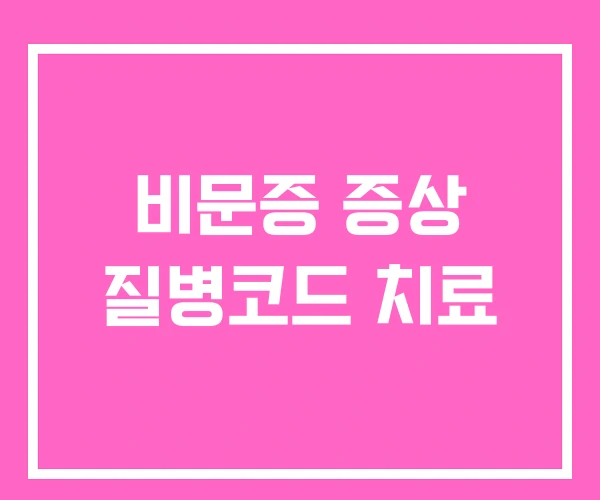 비문증 증상 질병코드 치료