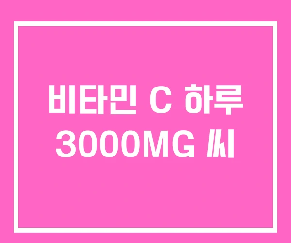 비타민 C 하루 3000MG 씨
