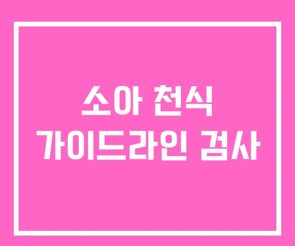 소아 천식 가이드라인 검사