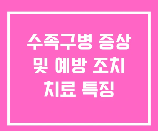 수족구병 증상 및 예방 조치 치료 특징 수족구병 증상 및 예방 조치 치료 특징