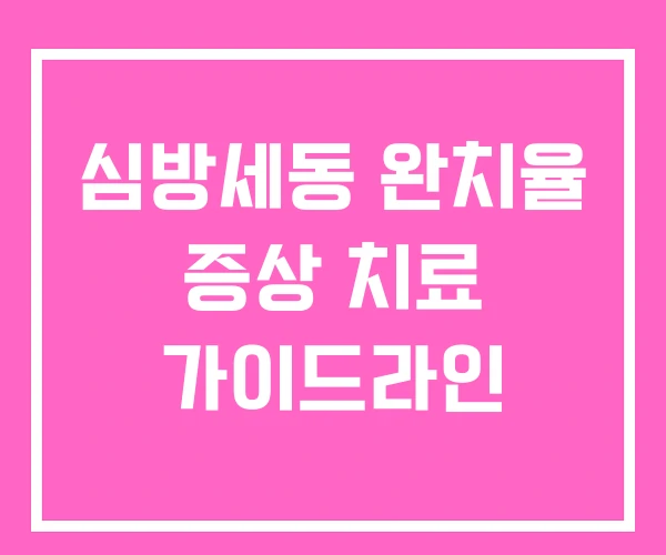 심방세동 완치율 증상 치료 가이드라인