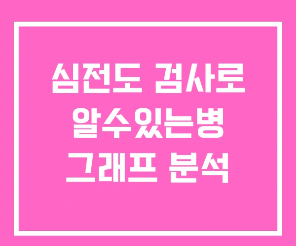 심전도 검사로 알수있는병 그래프 분석 심전도 검사로 알수있는병 그래프 분석