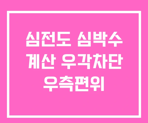 심전도 심박수 계산 우각차단 우측편위