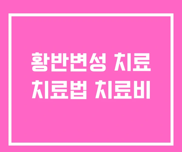 황반변성 치료 치료법 치료비 황반변성 치료 치료법 치료비