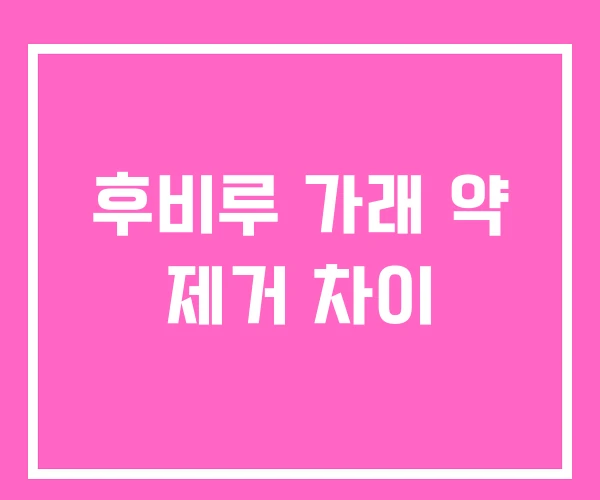 후비루 가래 약 제거 차이 후비루 가래 약 제거 차이