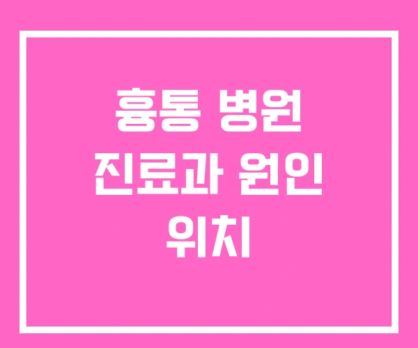 흉통 병원 진료과 원인 위치 흉통 병원 진료과 원인 위치