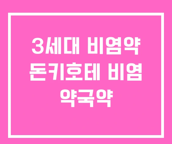 3세대 비염약 돈키호테 비염 약국약 3세대 비염약 돈키호테 비염 약국약