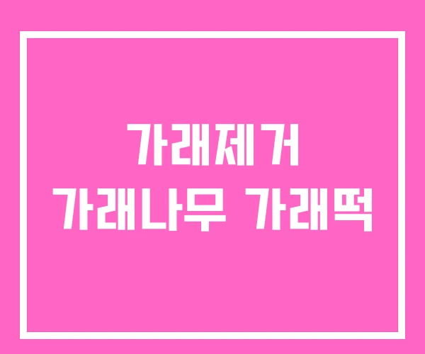 가래제거 가래나무 가래떡