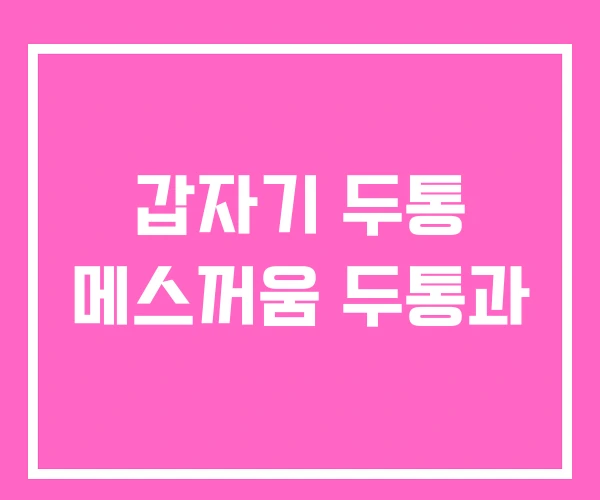 갑자기 두통 메스꺼움 두통과 갑자기 두통 메스꺼움 두통과