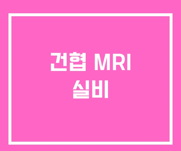 건협 MRI 실비
