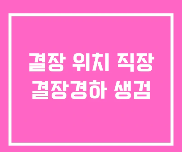 결장 위치 직장 결장경하 생검 결장 위치 직장 결장경하 생검