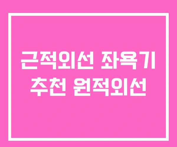 근적외선 좌욕기 추천 원적외선