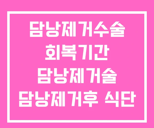 담낭제거수술 회복기간 담낭제거술 담낭제거후 식단 담낭제거수술 회복기간 담낭제거술 담낭제거후 식단