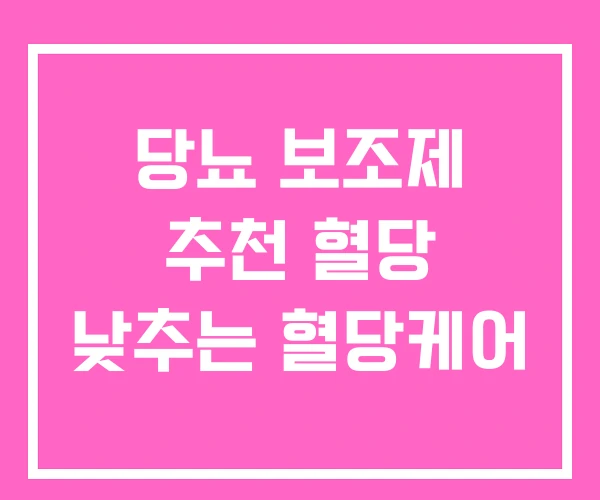 당뇨 보조제 추천 혈당 낮추는 혈당케어 당뇨 보조제 추천 혈당 낮추는 혈당케어