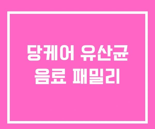 당케어 유산균 음료 패밀리