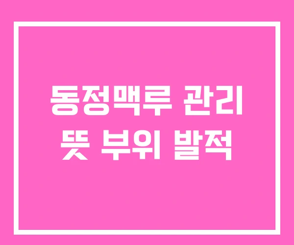 동정맥루 관리 뜻 부위 발적