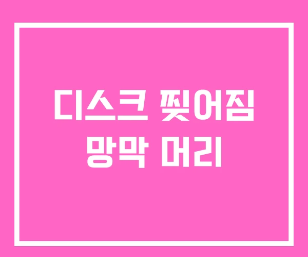 디스크 찢어짐 망막 머리