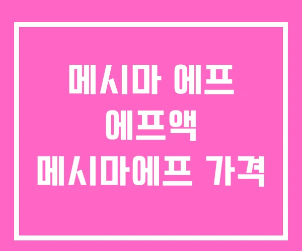 메시마 에프 에프액 메시마에프 가격