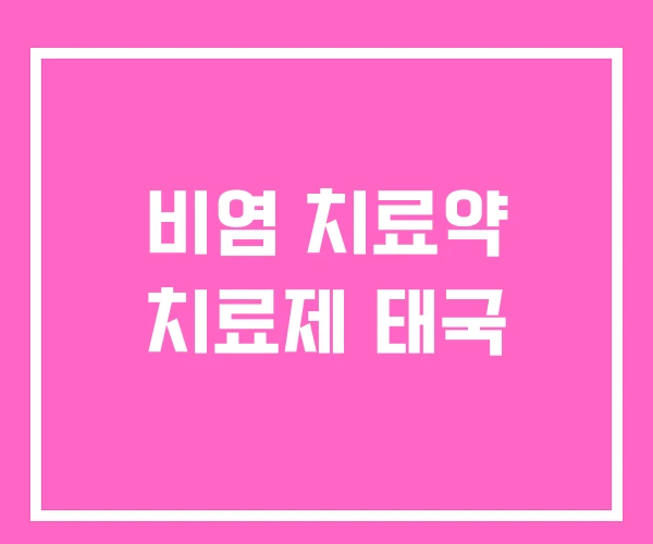 비염 치료약 치료제 태국