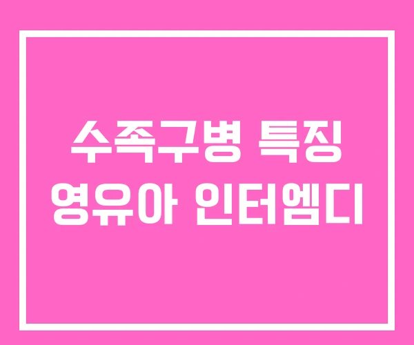 수족구병 특징 영유아 인터엠디