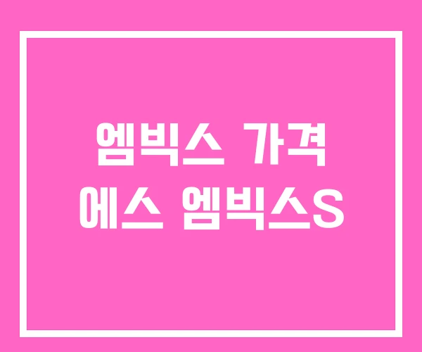 엠빅스 가격 에스 엠빅스S