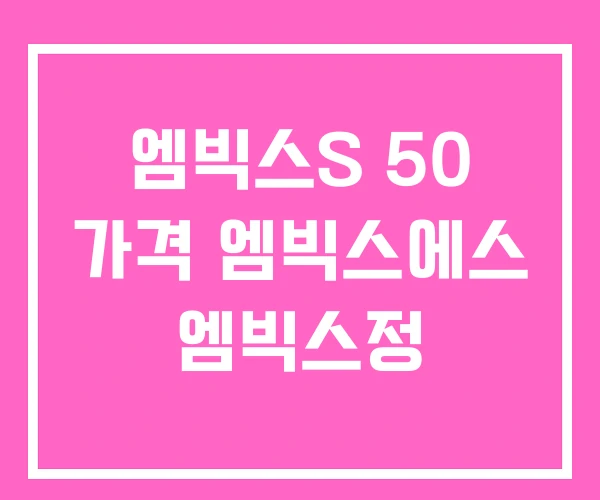 엠빅스S 50 가격 엠빅스에스 엠빅스정