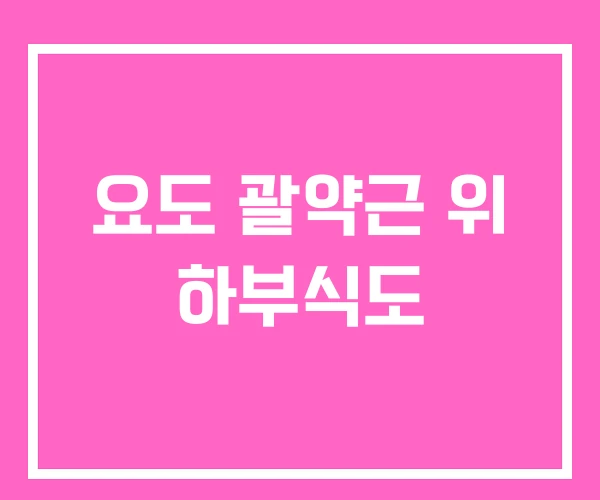 요도 괄약근 위 하부식도