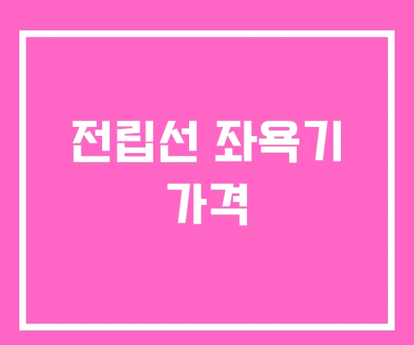 전립선 좌욕기 가격