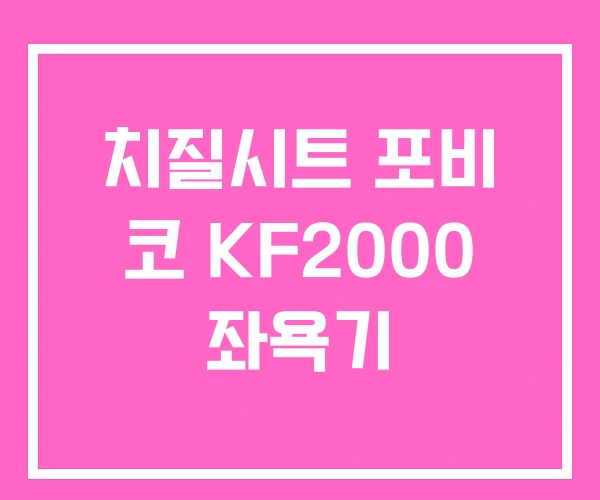 치질시트 포비 코 KF2000 좌욕기